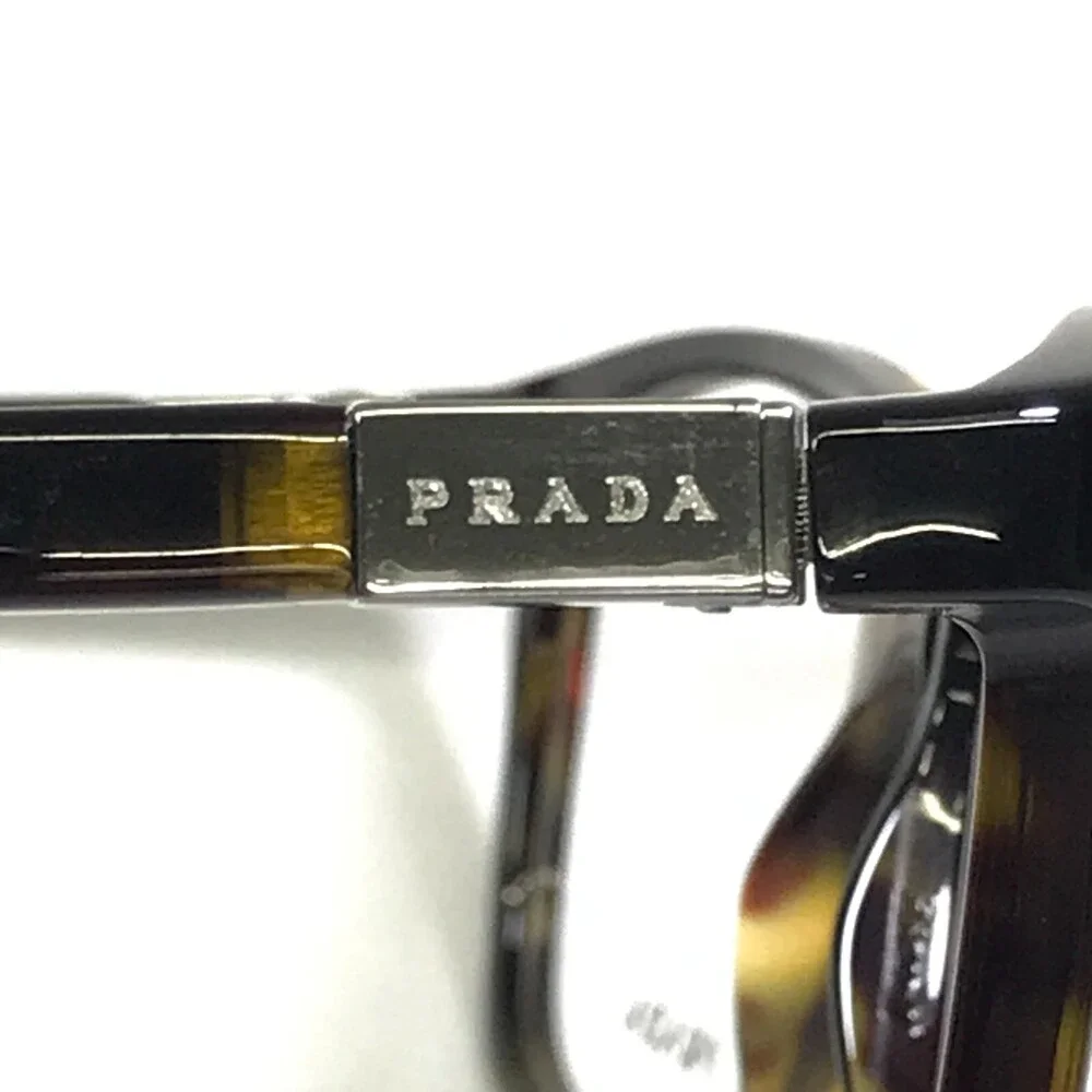 PRADA Eyeglasses Frames VPR 05S 2AU-1O1 Tortoise Square Full Rim 53-17-140